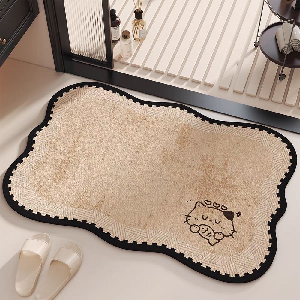 Cute Cat-Themed Bathroom Mat