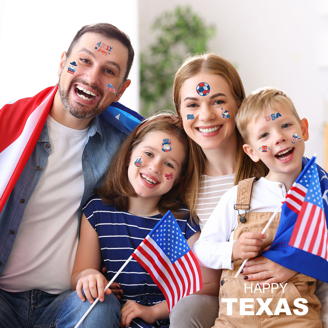 Unisex patriotic sticker set for party decoration and crafts with American motifs Kalsten