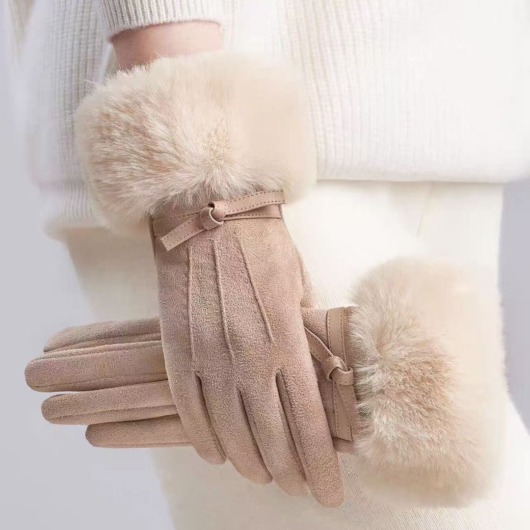 Plush Fur Cuff Gloves Kalsten