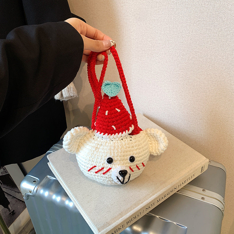 Cute Cartoon Bear-Shaped Crossbody Bag