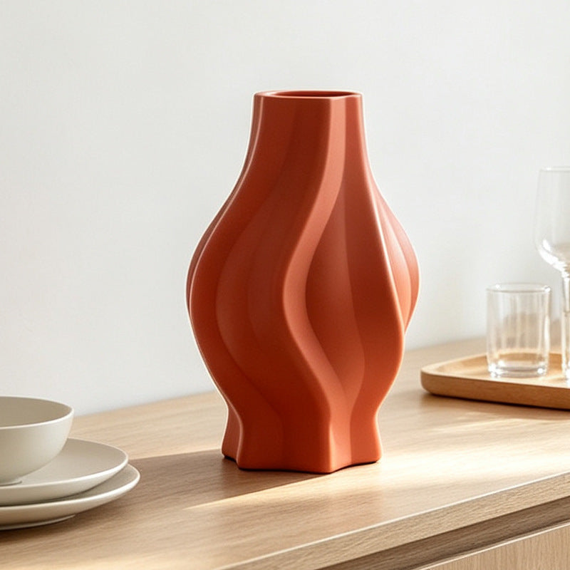 Wave-Designed Decorative Vase Kalsten