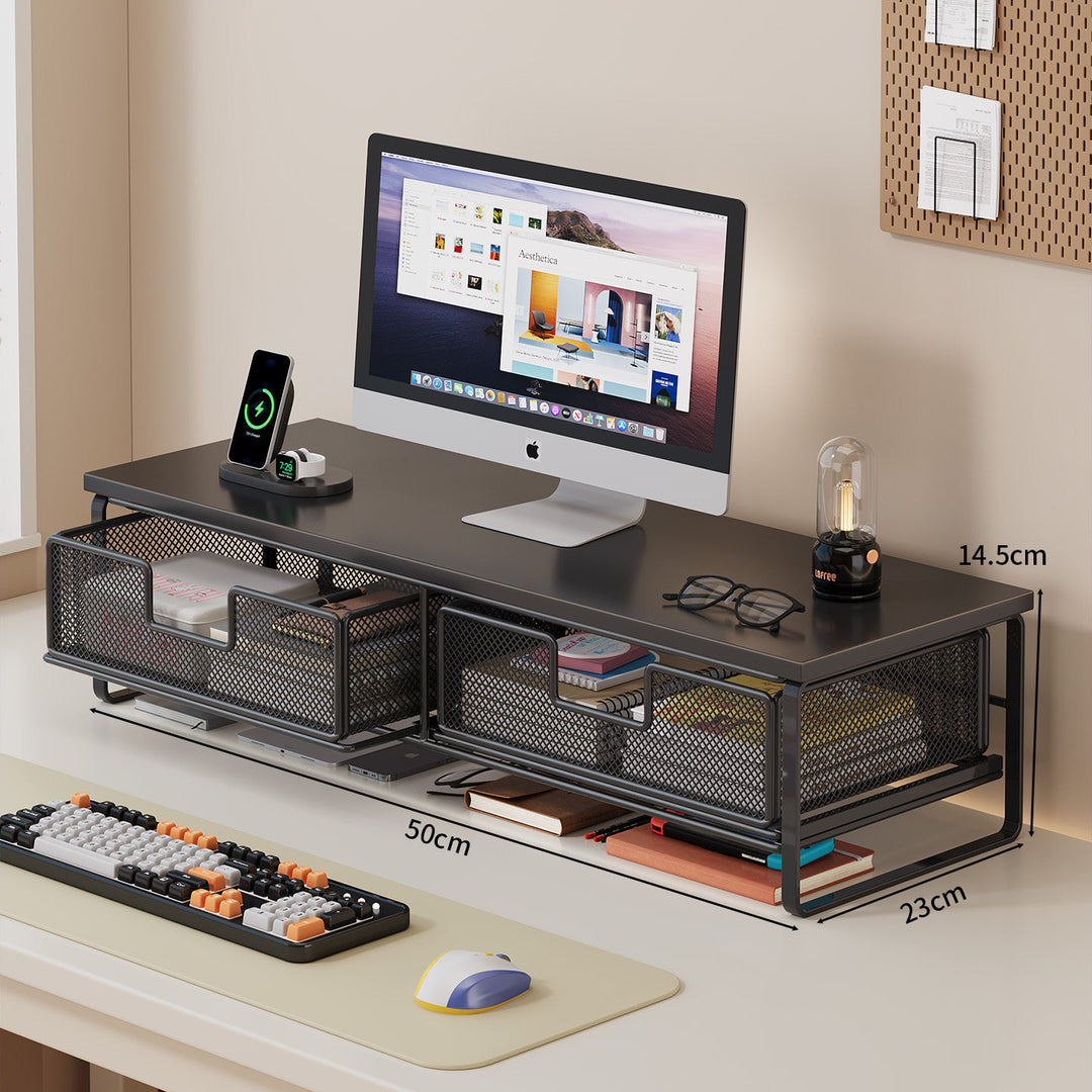 Multi-Functional Desk Organizer with Mesh Storage Bins Kalsten