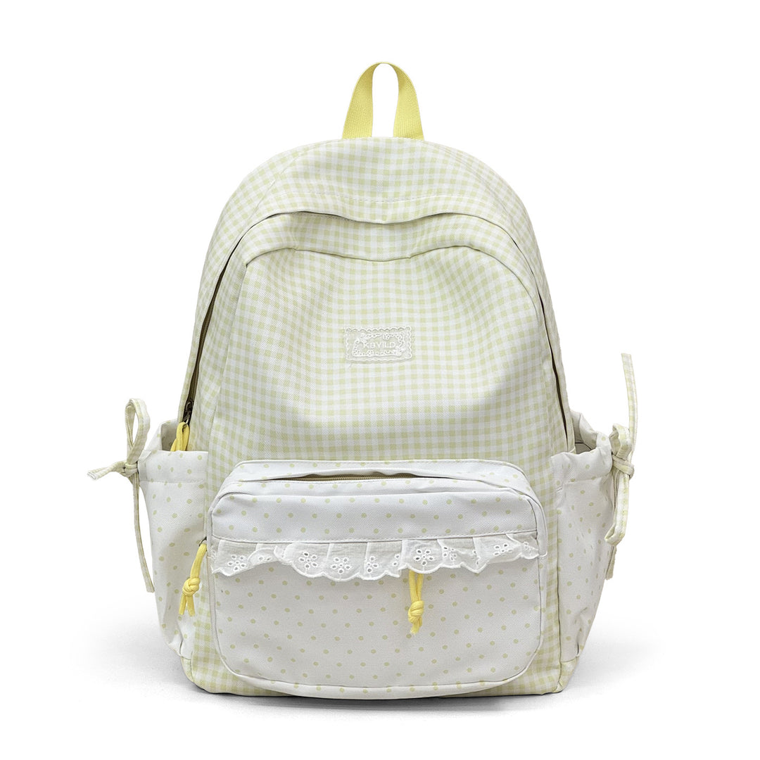 Cute Checked Pattern Backpack Kalsten