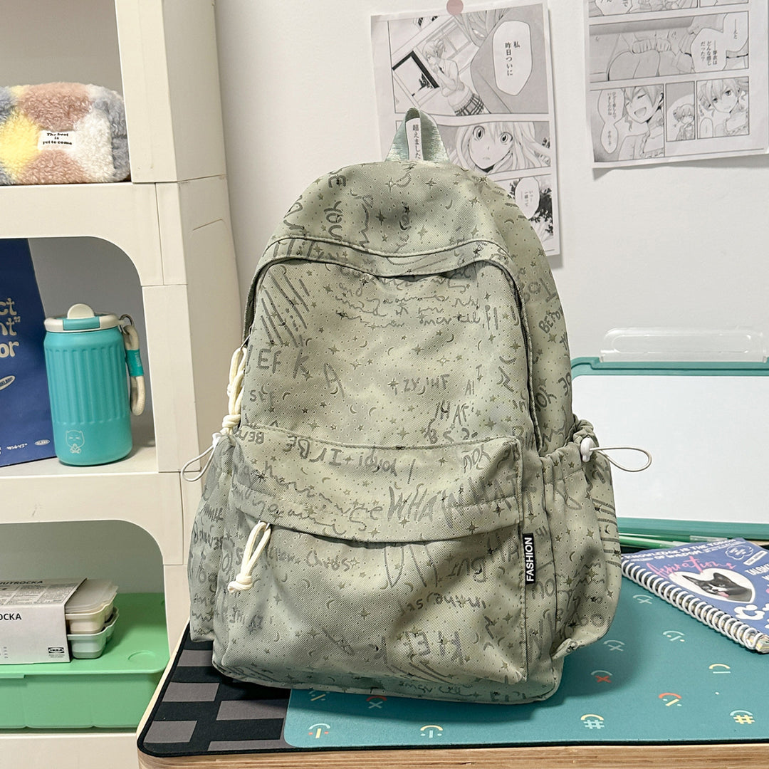 Artistic Graphic Print Backpack Kalsten