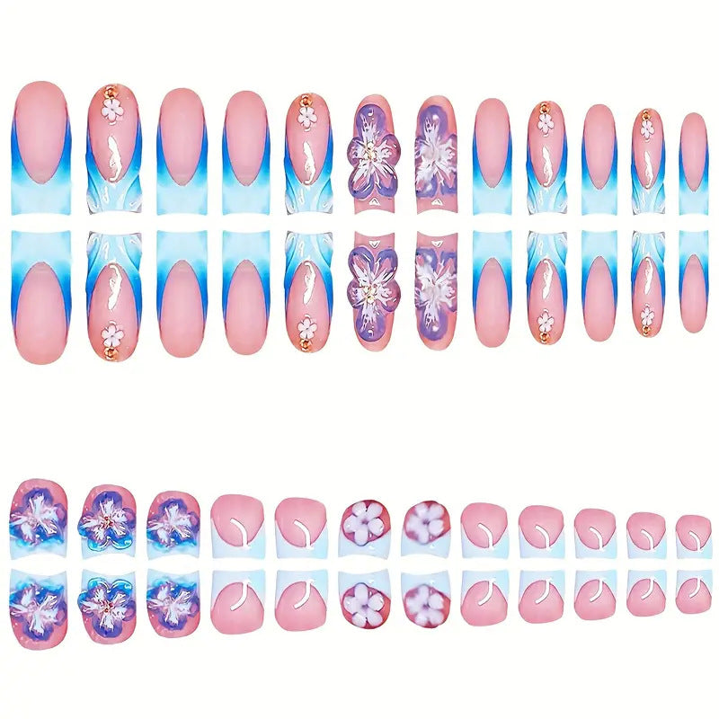 Floral-Inspired Press-On Nail Art Kalsten