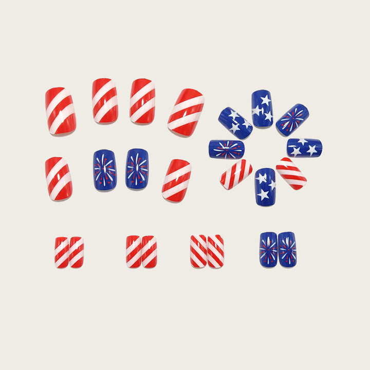 Artificial Nails in the Patriotic Design Kalsten