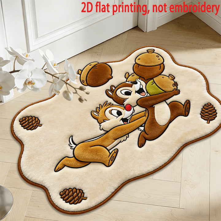 Cute Cartoon Cat-Shaped Area Rug
