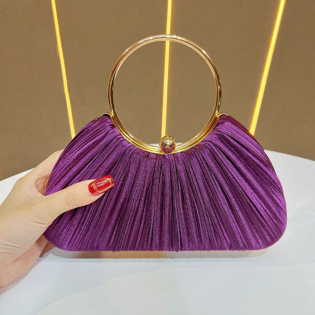 Luxurious Pleated Evening Clutch