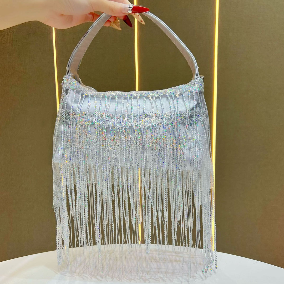 Fringe Detail Evening Handbag