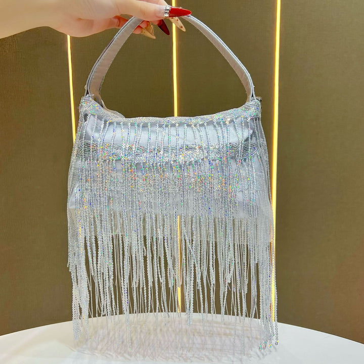 Fringe Detail Evening Handbag