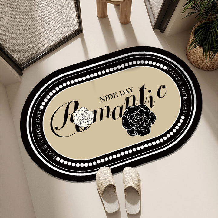 Floral-Printed Welcome Mat