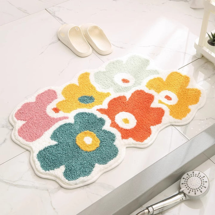 Floral Pattern Bath Mat