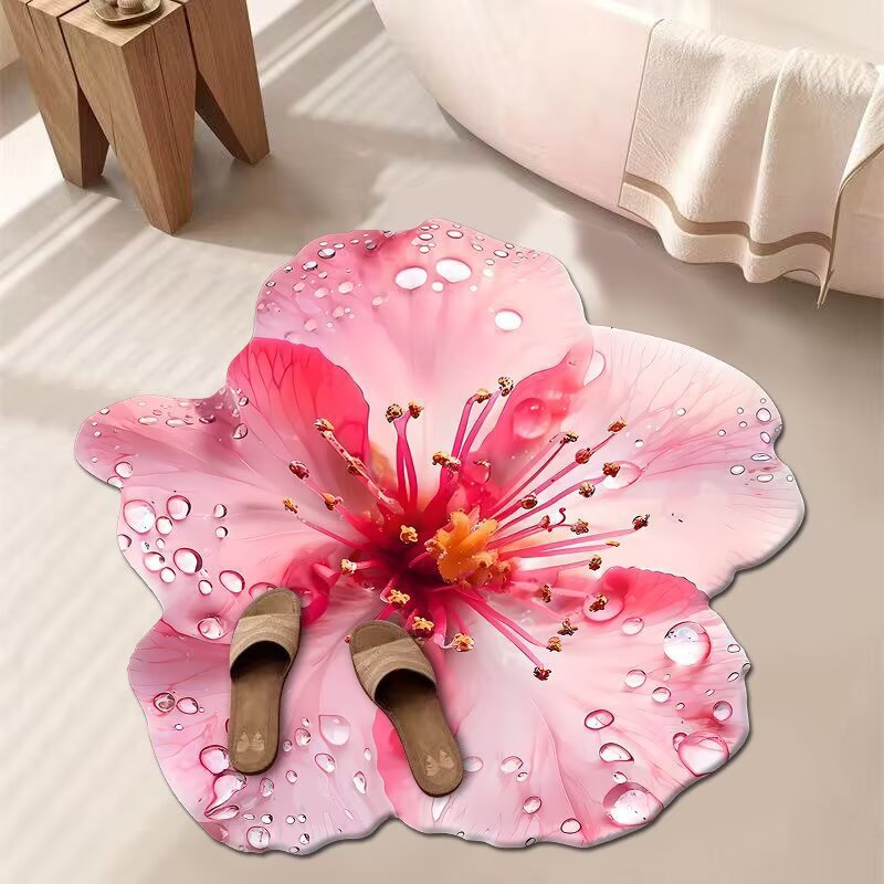 Artistic Floral Bath Mat