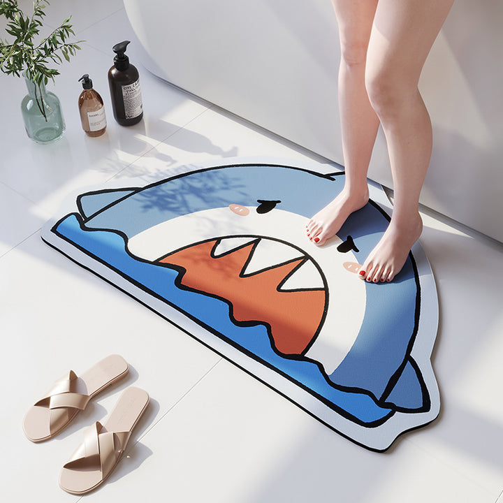 Playful Cat-Shaped Bath Mat