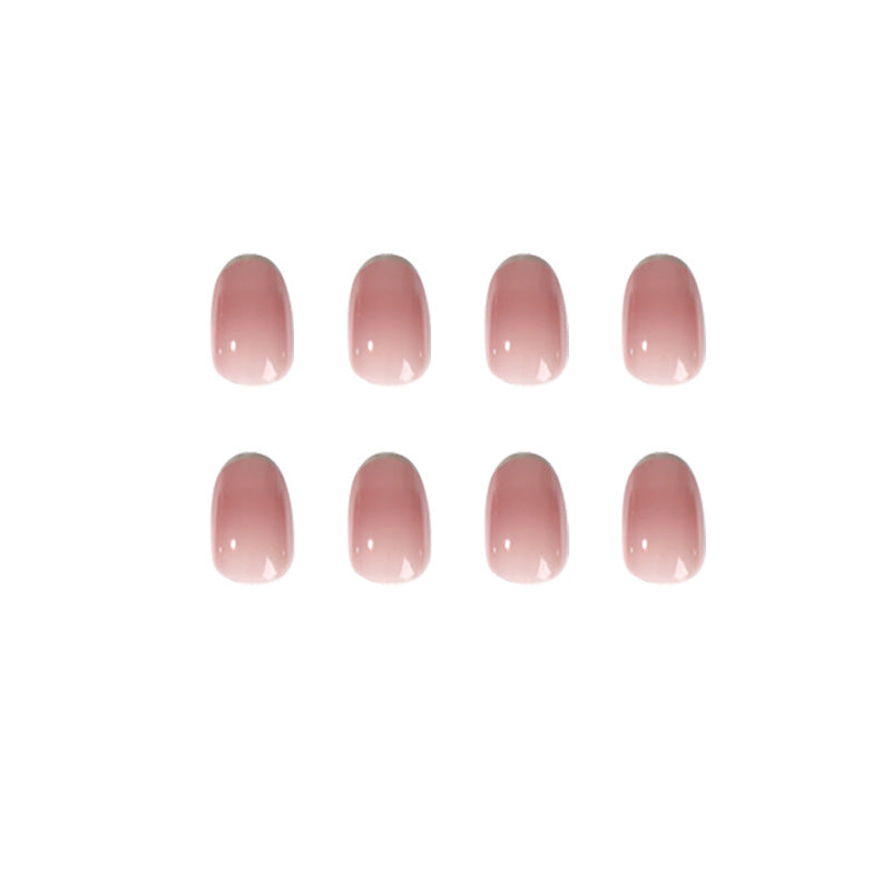 Elegant Gel Nail Extensions with Transparent Tips Kalsten
