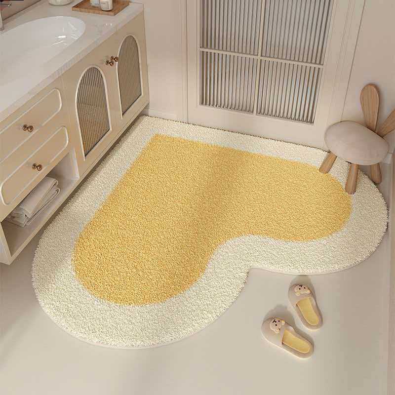 Heart-Shaped Soft Bathroom Mat