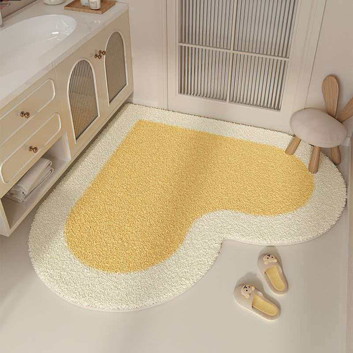 Heart-Shaped Soft Bathroom Mat