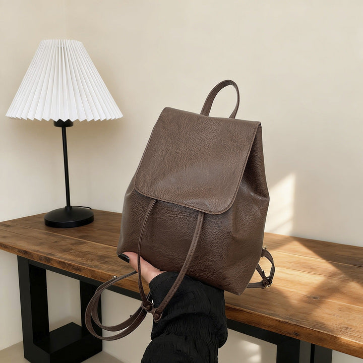Cute Cat-Themed Faux Leather Backpack Kalsten