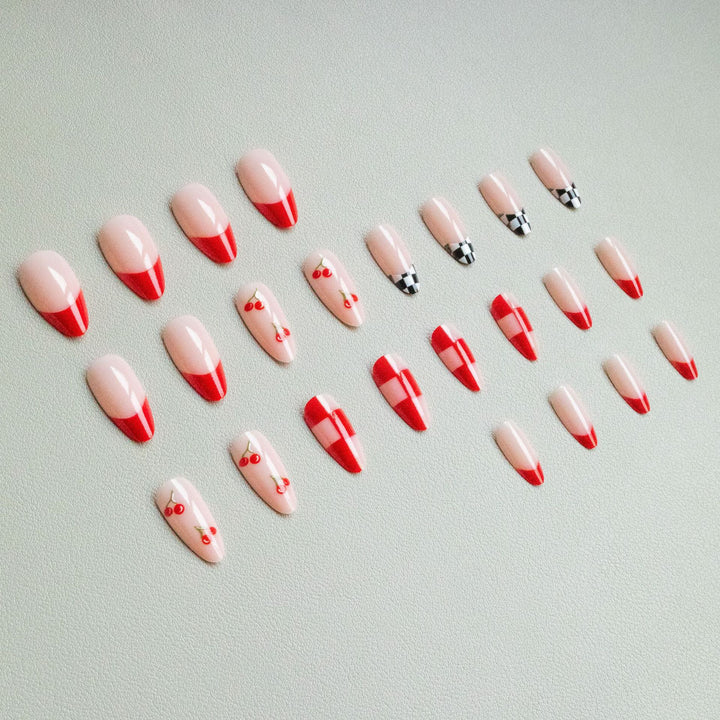 Creative Cherry Pattern Nail Art Set