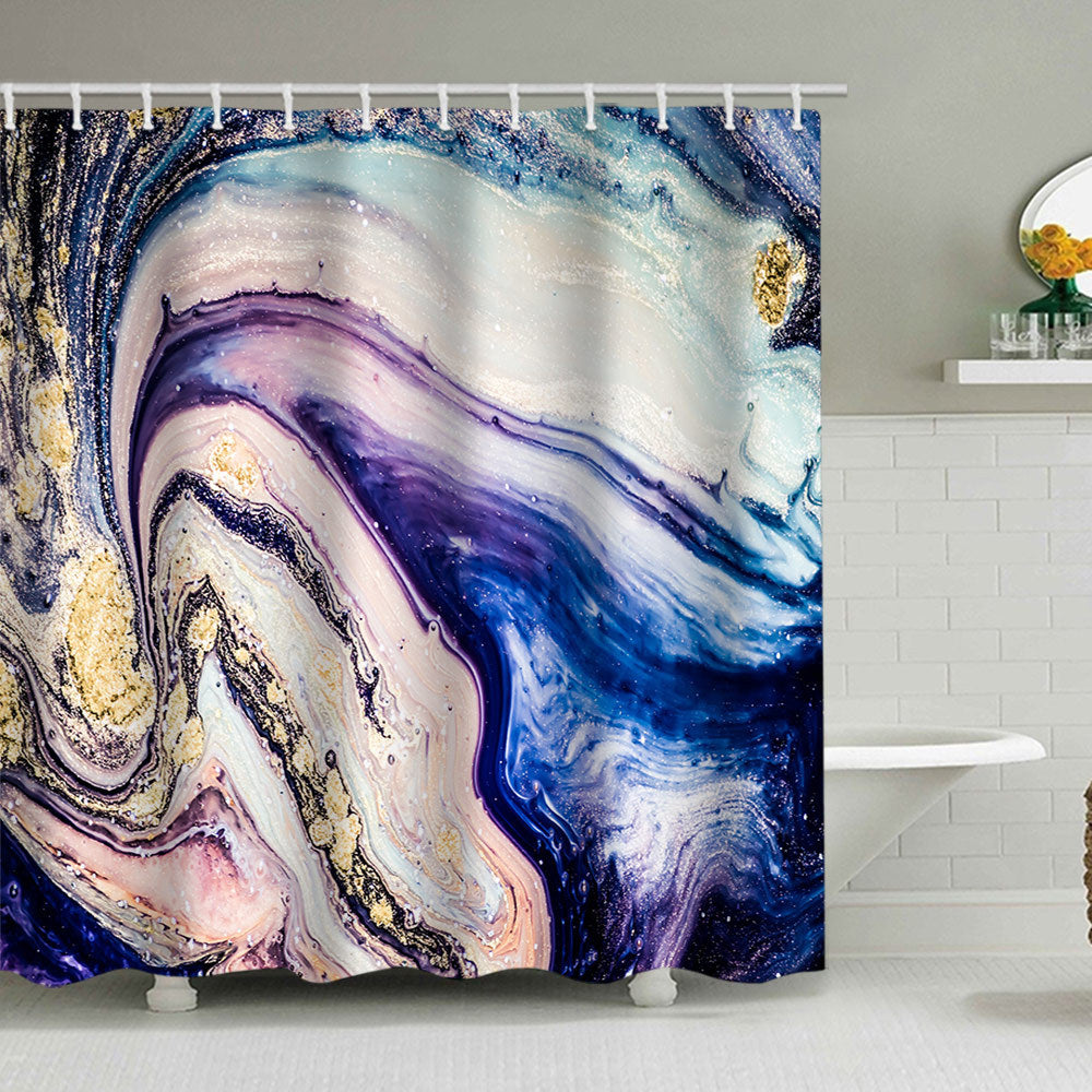 Artistic Marble Design Shower Curtain Kalsten