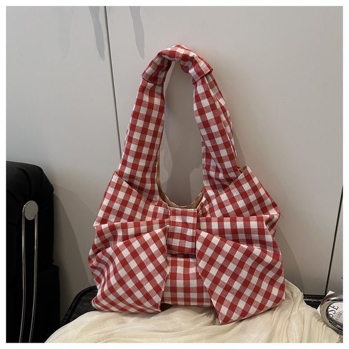 Bow Accent Fabric Tote Bag Kalsten