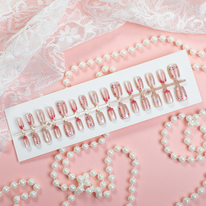 Premium Artistic Floral Press-On Nail Set