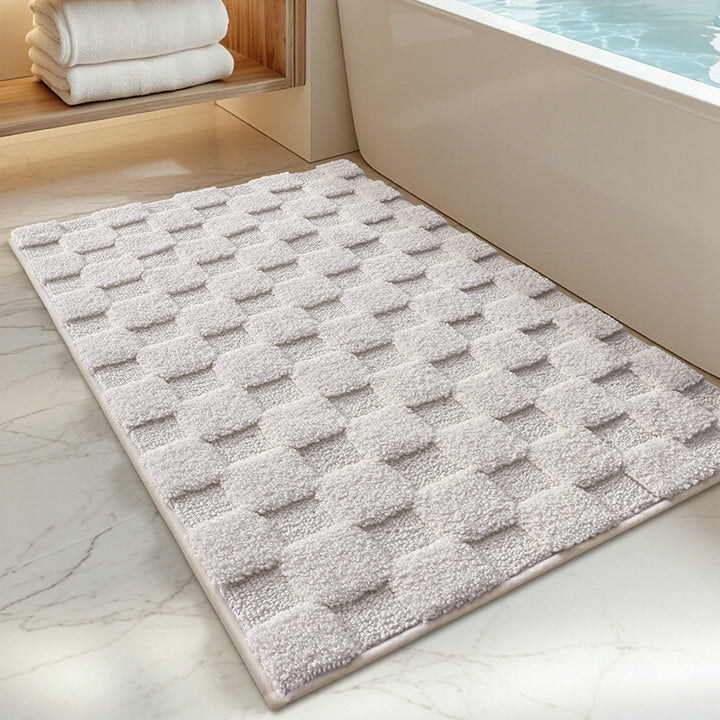 Plush Textured Bath Mat