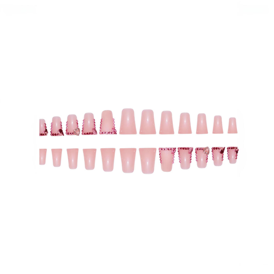 Glamorous Rhinestone Embellished Nail Enhancements Kalsten