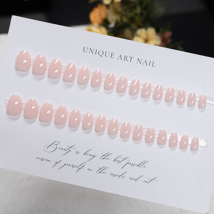 Elegant Glossy Almond Press-On Nails
