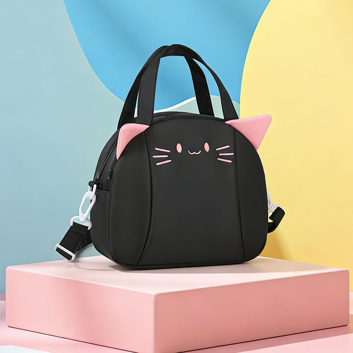 Kids Cartoon Cat-Themed Lunch Bag