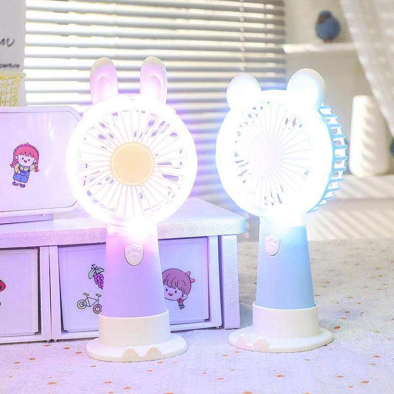 Women's Portable LED Fan in Cute Rabbit Design Kalsten