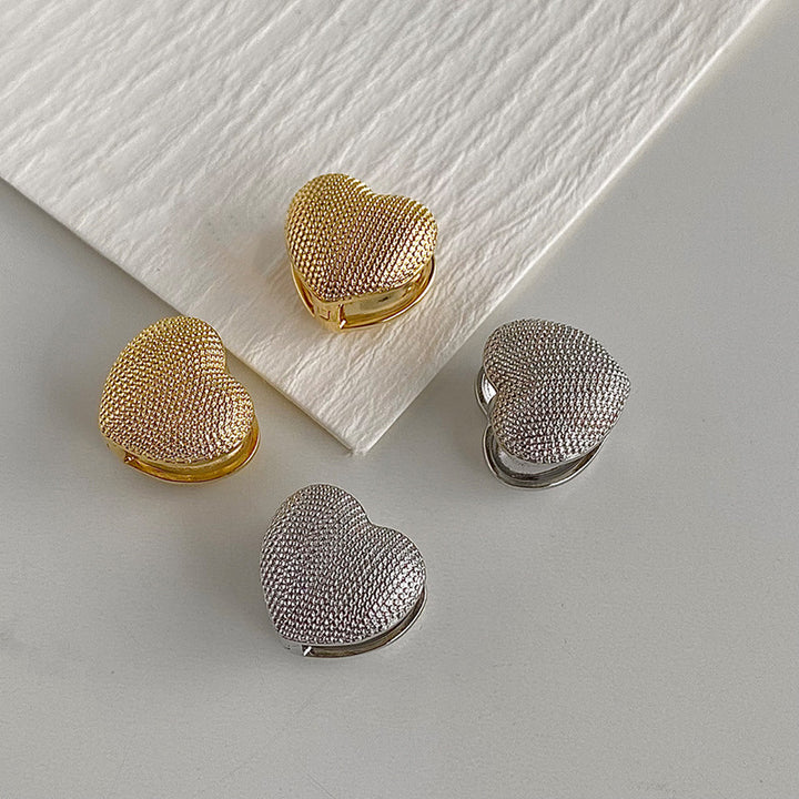 Finely Crafted Heart Stud Earrings Kalsten