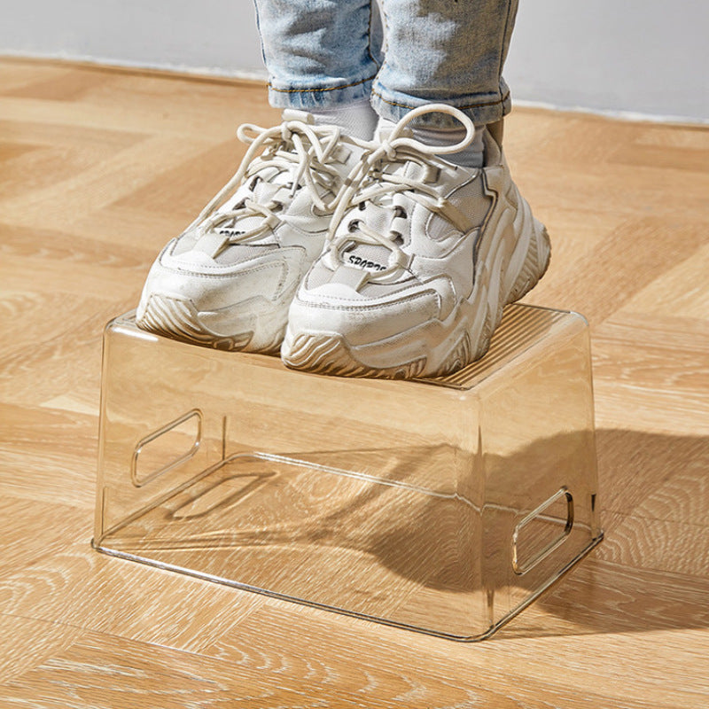 Storage box with handles and non-slip bottom
