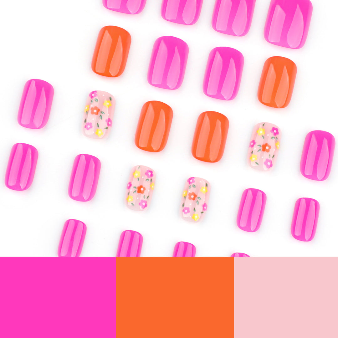 Artful Nail Art with Lively Floral Accents Kalsten