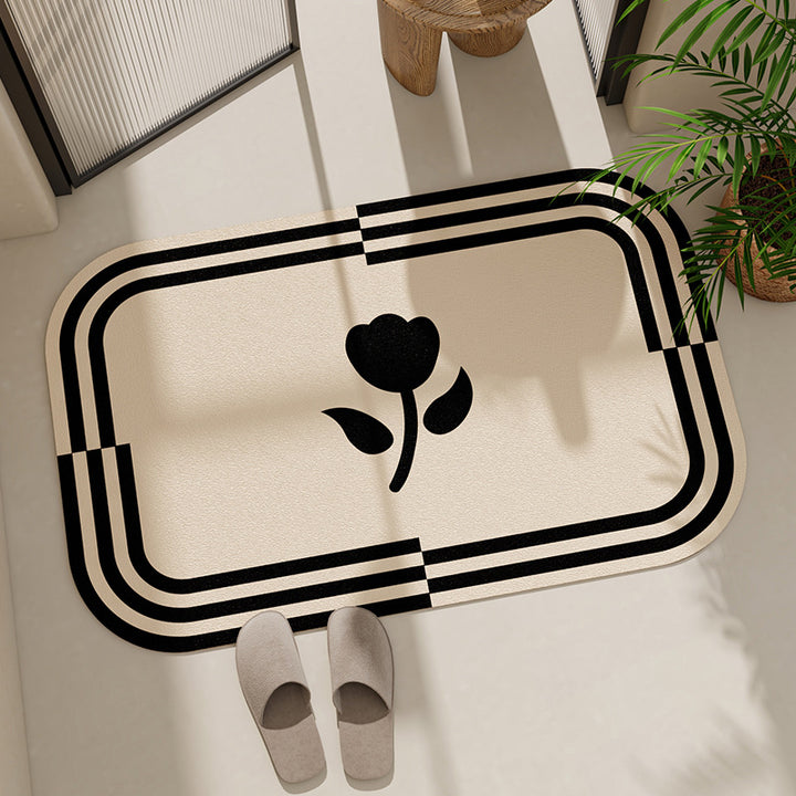 Decorative Heart-Themed Area Mat
