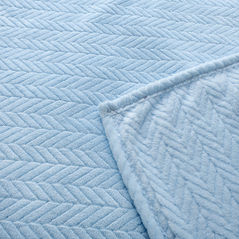 Women Cozy Reversible Blanket with Cable Pattern Kalsten