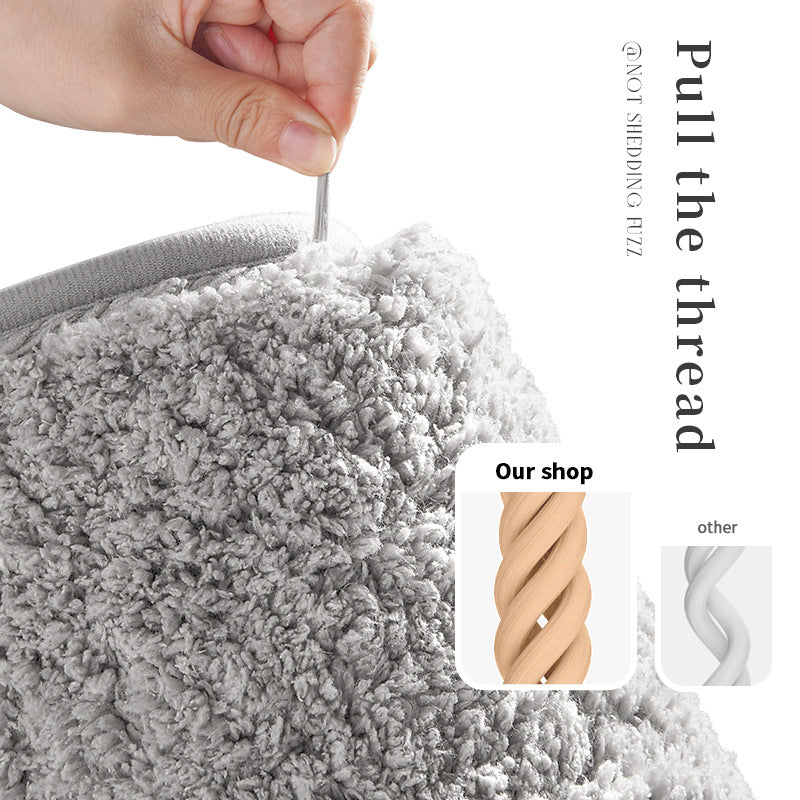 Plush Textured Bathroom Runner