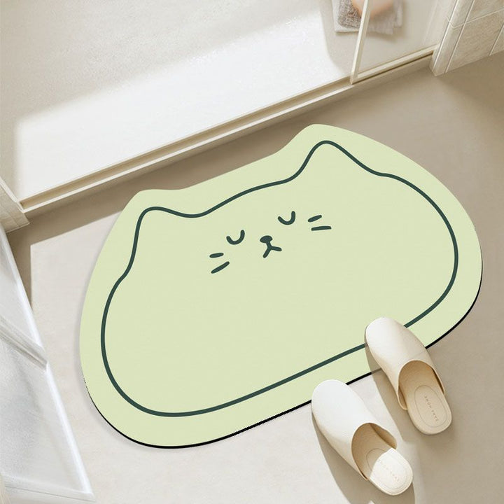 Cat-Themed Plush Bath Mat Kalsten