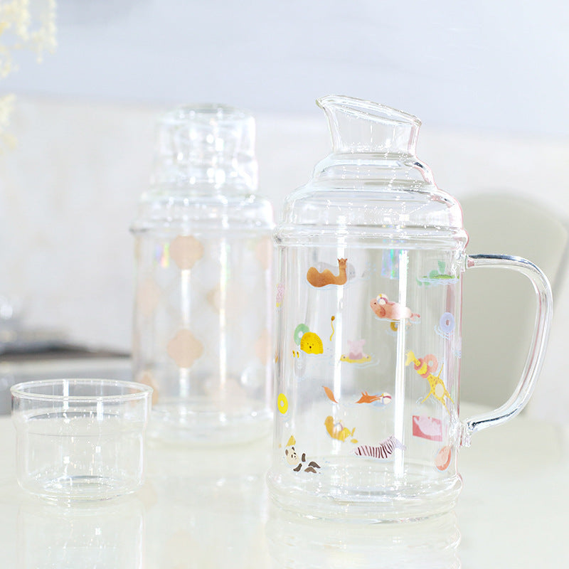 Ladies Glass Jug with enchanting Animal Motifs Kalsten