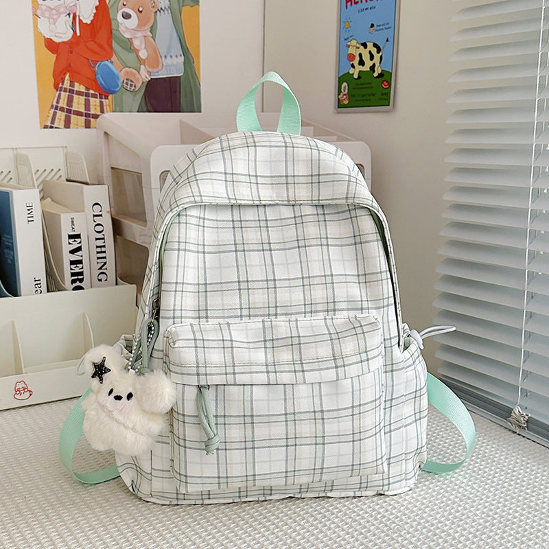 Stylish Checkered Pattern Backpack Kalsten