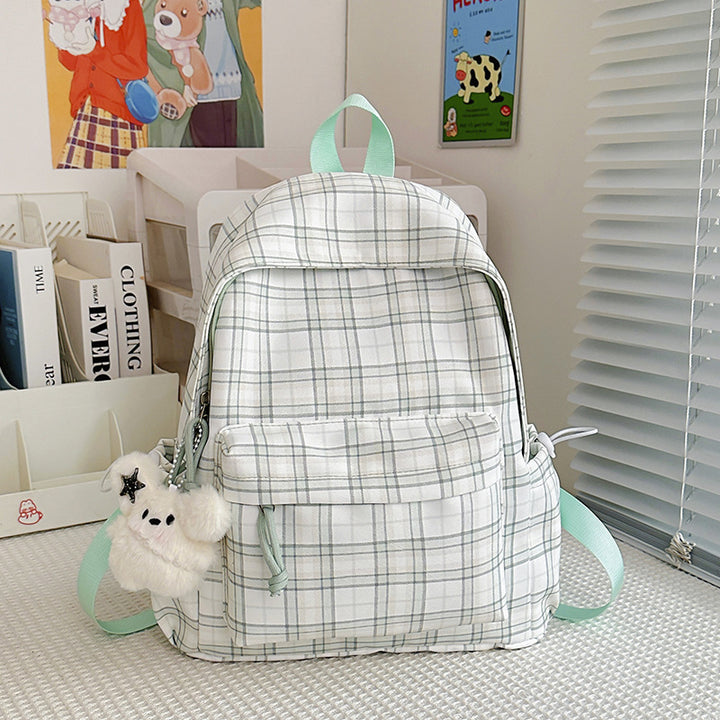 Stylish Checkered Pattern Backpack Kalsten