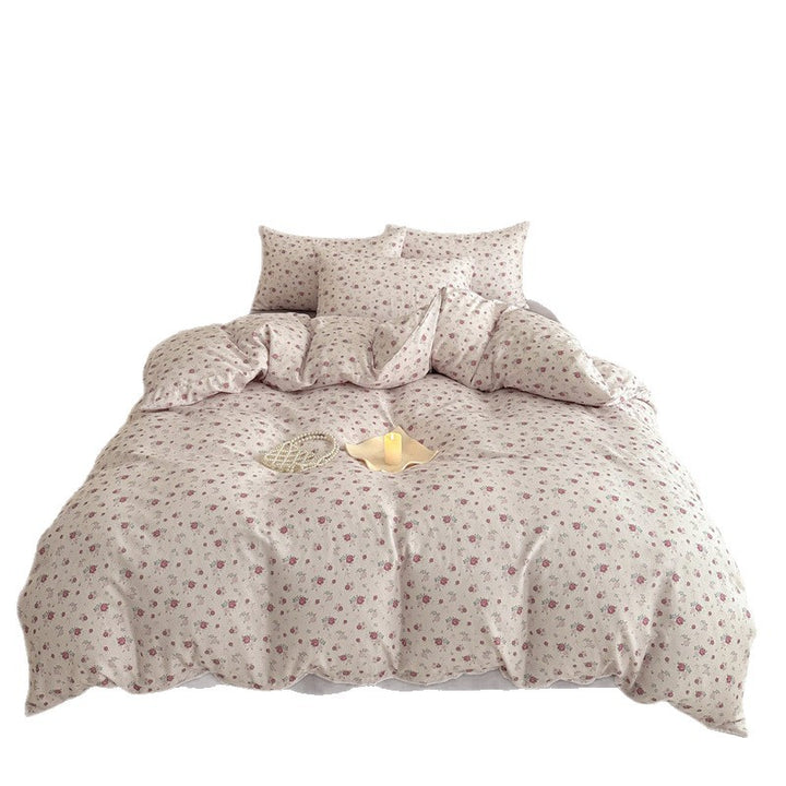 Cotton percale duvet cover and pillowcase set
