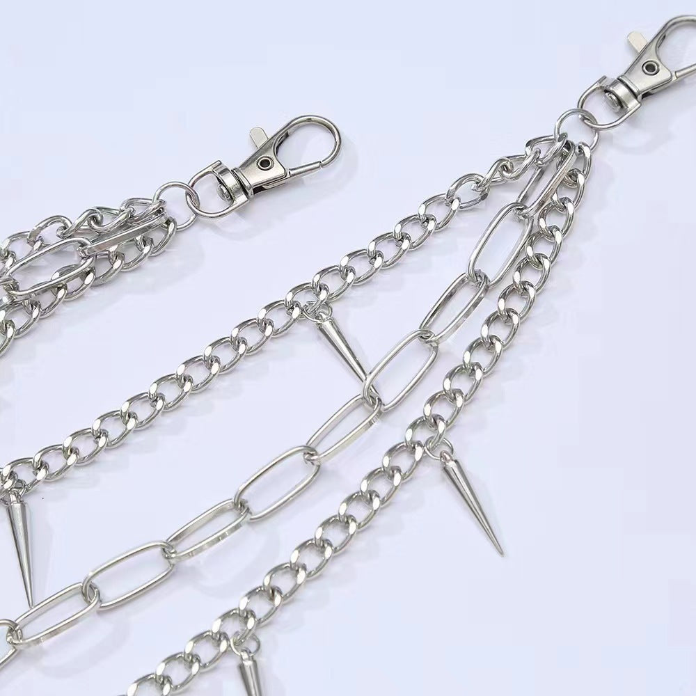 Fashionable chain belt with spiked details Kalsten
