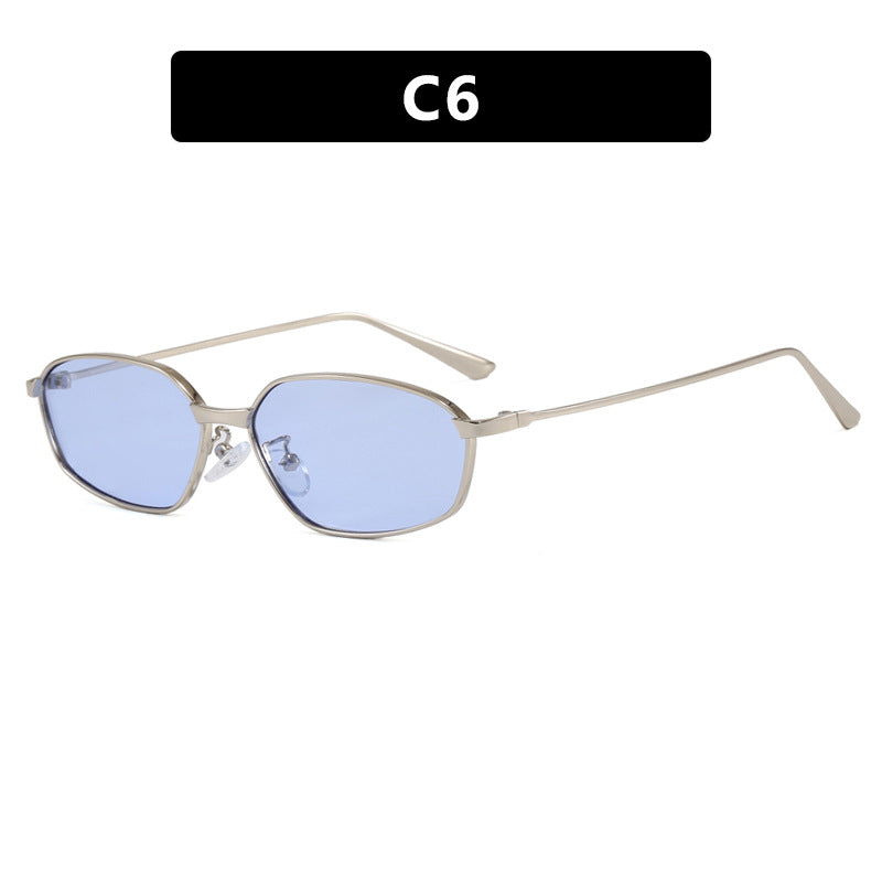 Women's geometric sunglasses with protective UV filter and minimalist metal frame Kalsten