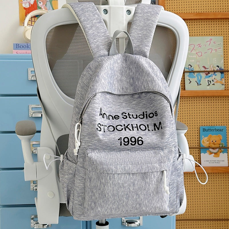 Casual Lightweight Backpack with Cute Plush Charm Kalsten