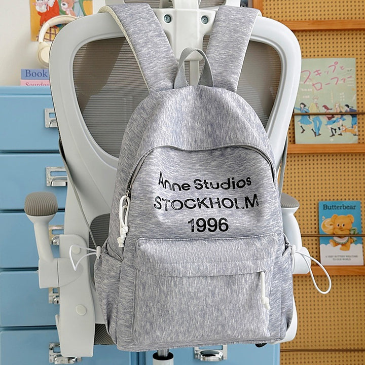 Casual Lightweight Backpack with Cute Plush Charm Kalsten