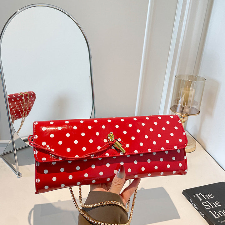 Chic Patent Leather Clutch