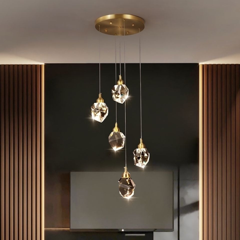 Geometric Crystal Pendant Light