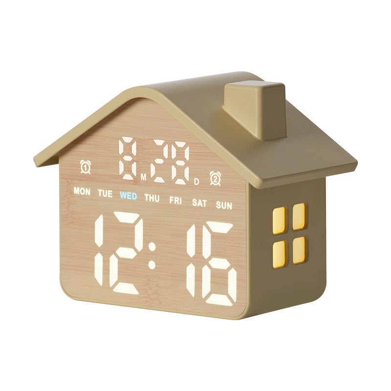 Digital Alarm Clock in House Design Kalsten