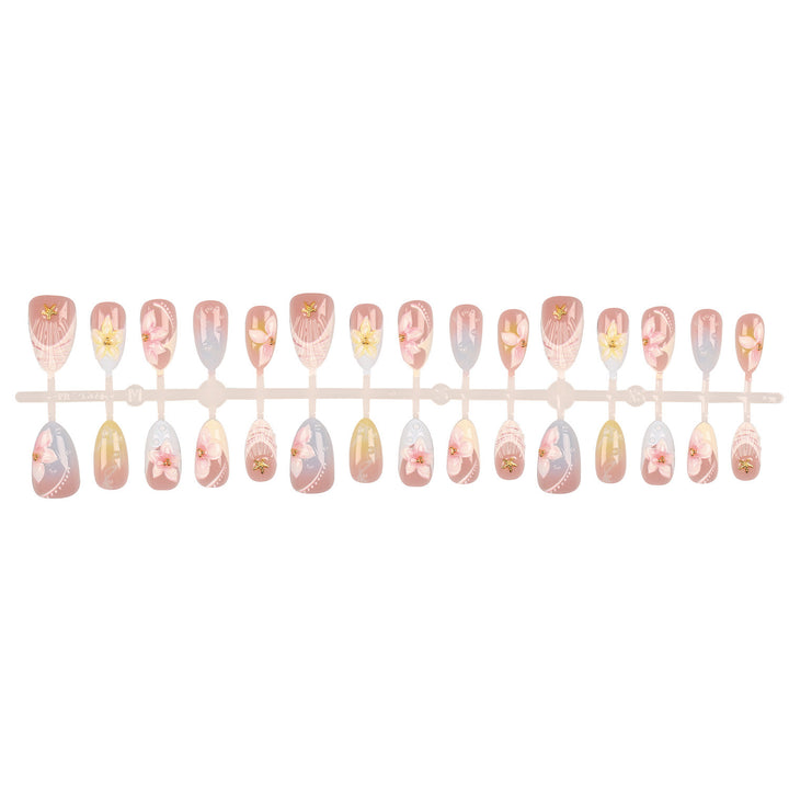 Decorative Floral Press-On Nail Collection